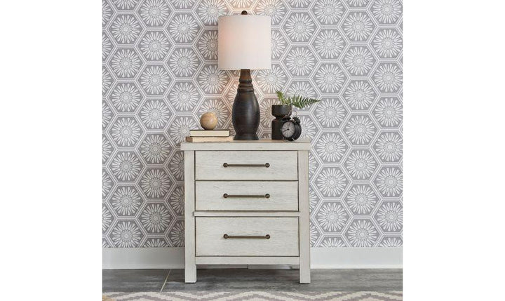 Modern Farmhouse 3 Drawer Nightstand-Nightstands-Jennifer Furniture