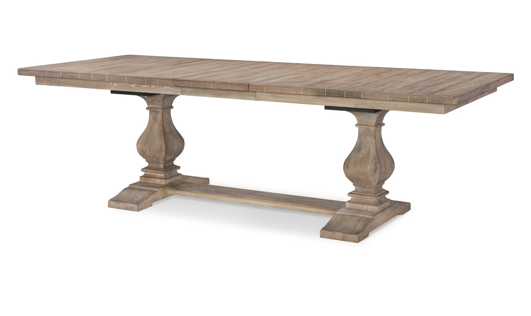 Monteverdi by Rachael Ray Complete Rectangle Trestle Table (VN)-Dining Tables-Jennifer Furniture