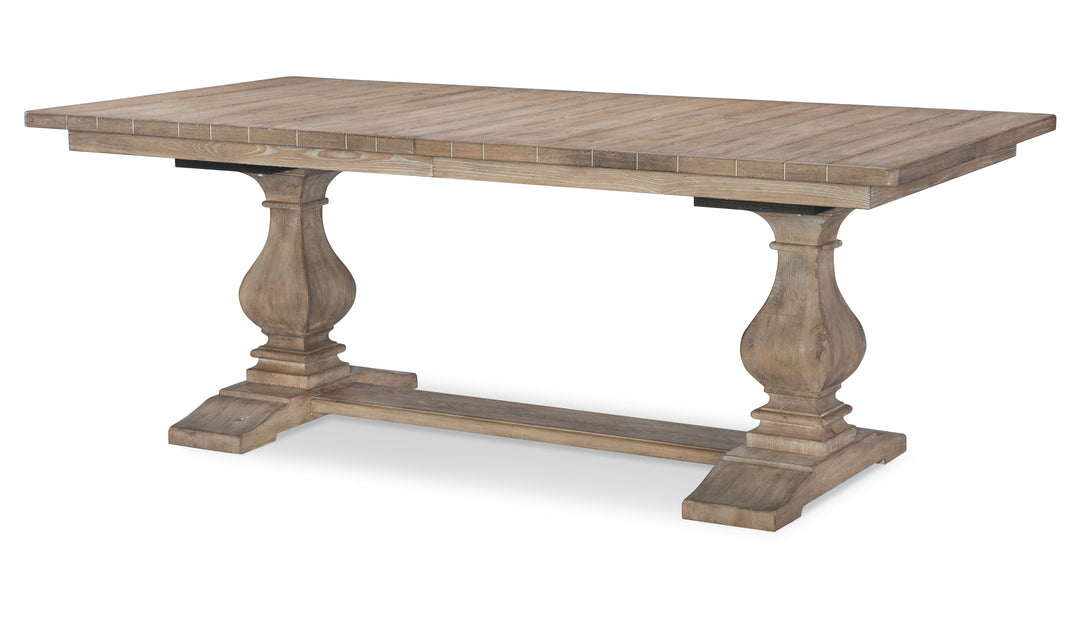 Monteverdi by Rachael Ray Complete Rectangle Trestle Table (VN)-Dining Tables-Jennifer Furniture