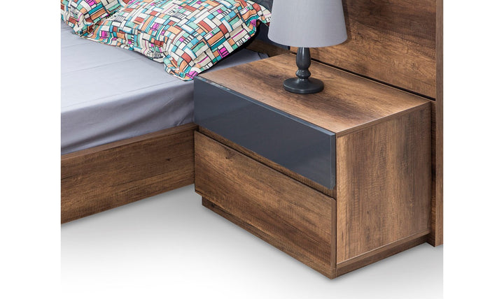 Opal Nightstand, Walnut-Nightstands-Jennifer Furniture