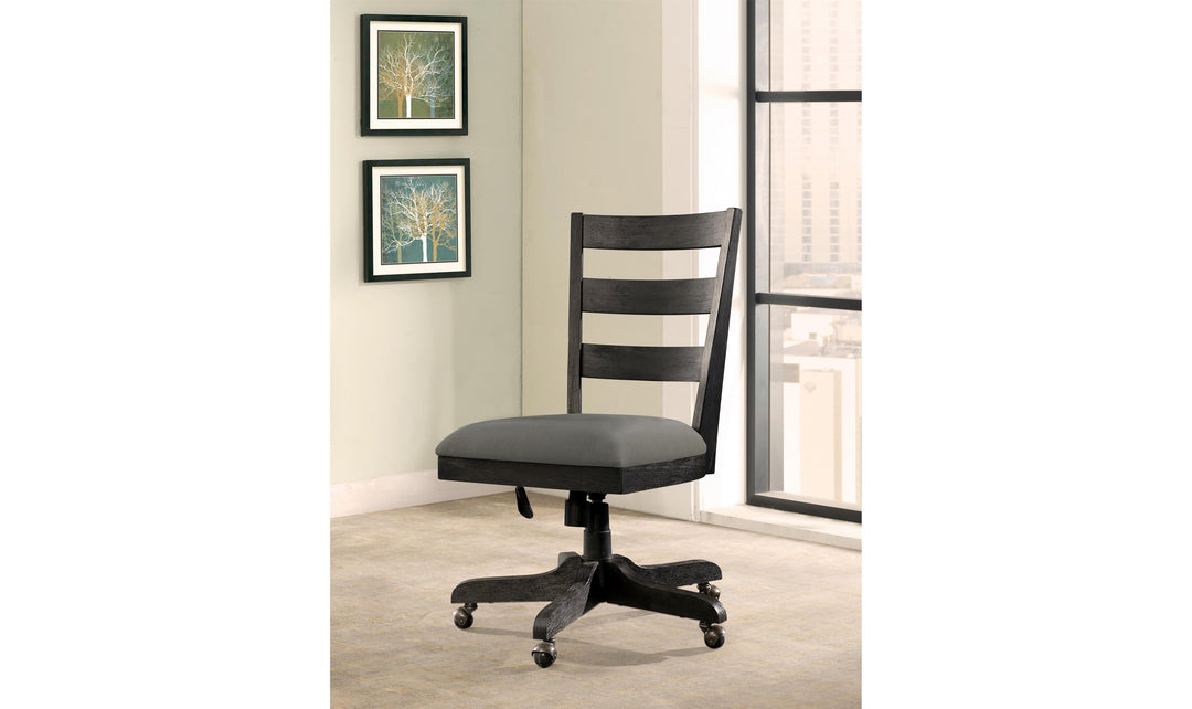 Perspectives Wood Back Uph Desk Chair-Desk Chairs-Jennifer Furniture