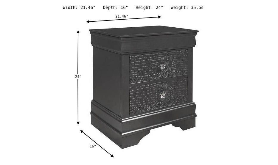 Pompei Nightstand-Nightstands-Jennifer Furniture