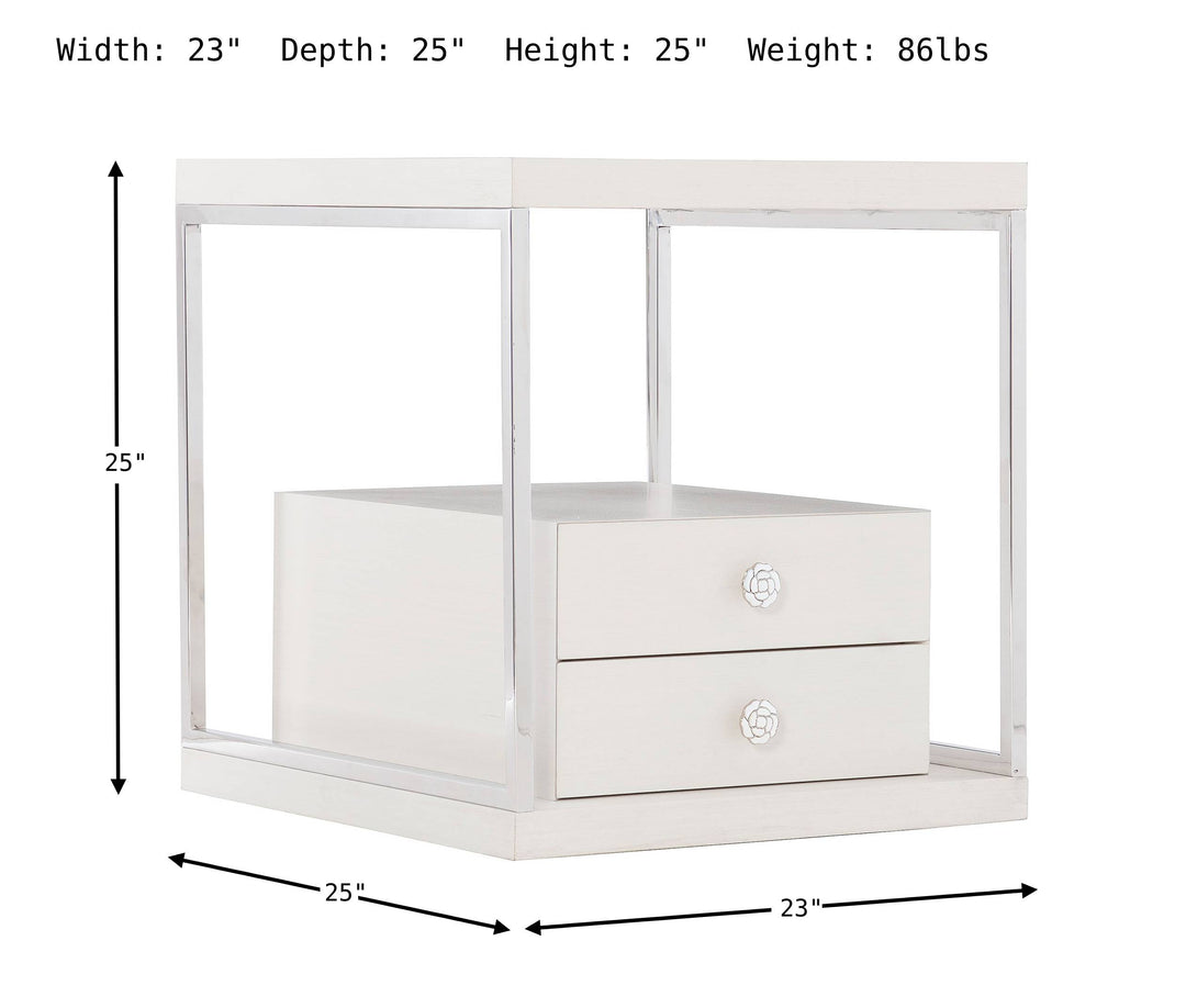 Silhouette 2-Drawers Side Table-End Tables-Jennifer Furniture