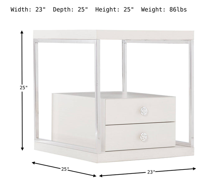 Silhouette 2-Drawers Side Table-End Tables-Jennifer Furniture