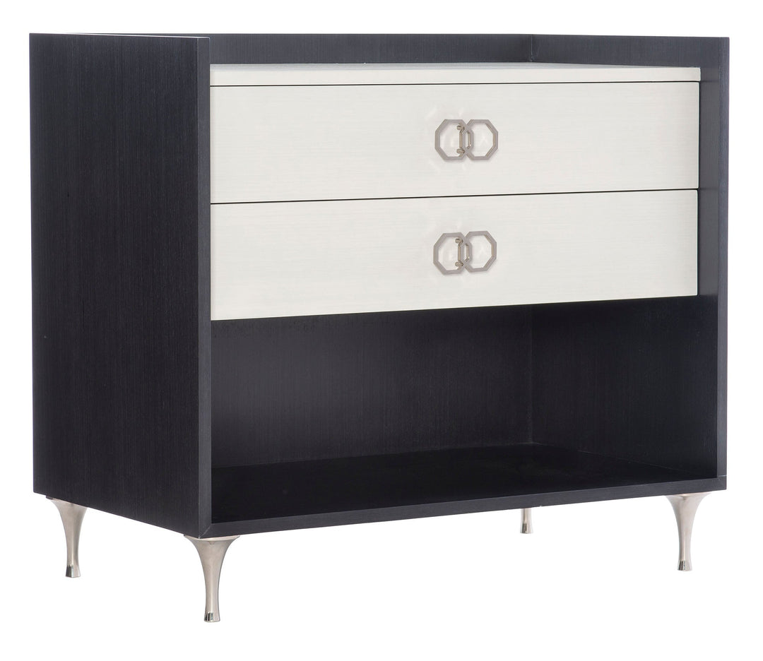 Silhouette Dual-Tone Nightstand-Nightstands-Jennifer Furniture