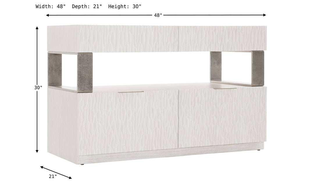 Solaria 4-Drawers File Credenza-Credenzas-Jennifer Furniture