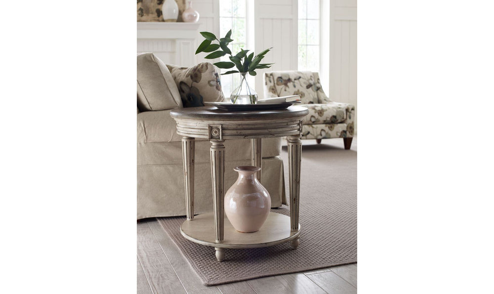 SOUTHBURY ROUND END TABLE-End Tables-Jennifer Furniture