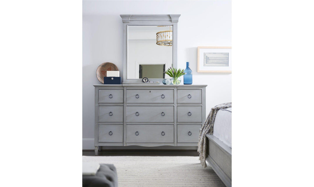 Summer Hill Nine Drawer Dresser - GREY-Dressers-Jennifer Furniture