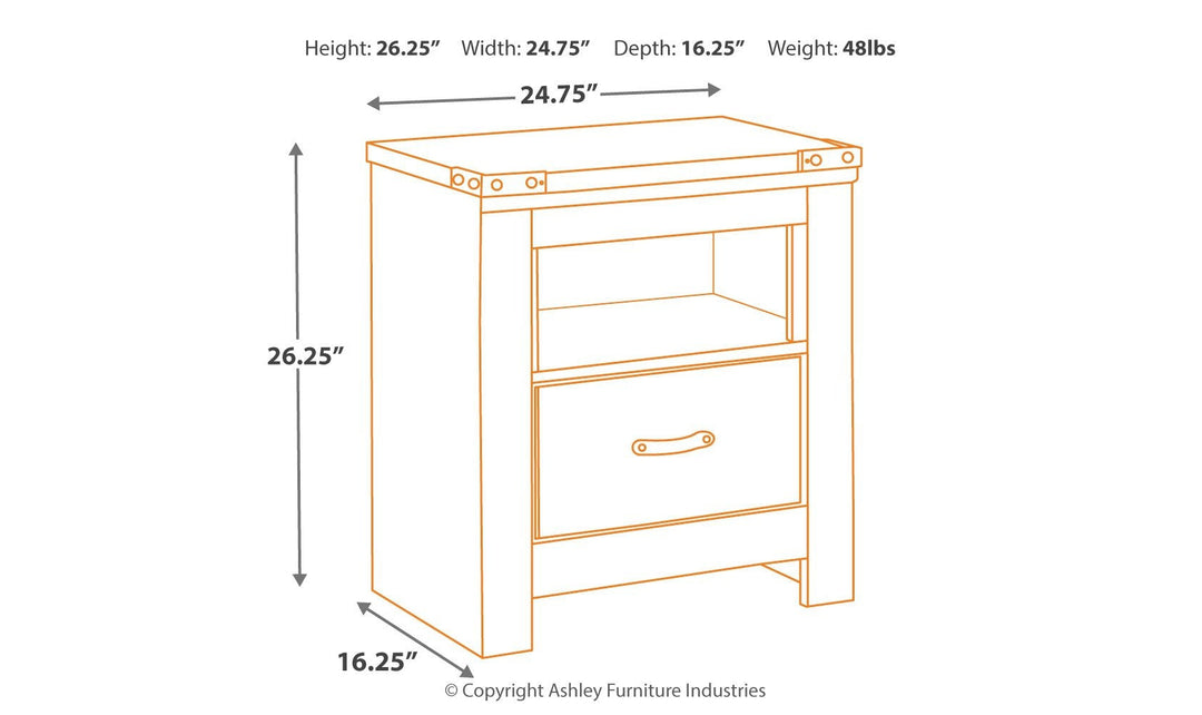 Trinell Nightstand-Nightstands-Jennifer Furniture