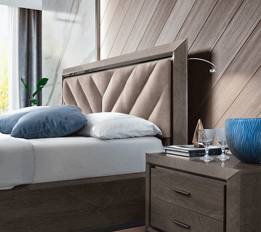 ESF Italia Platinum Legno Bed in High Gloss Lacquer Finish (King/ Queen Size)