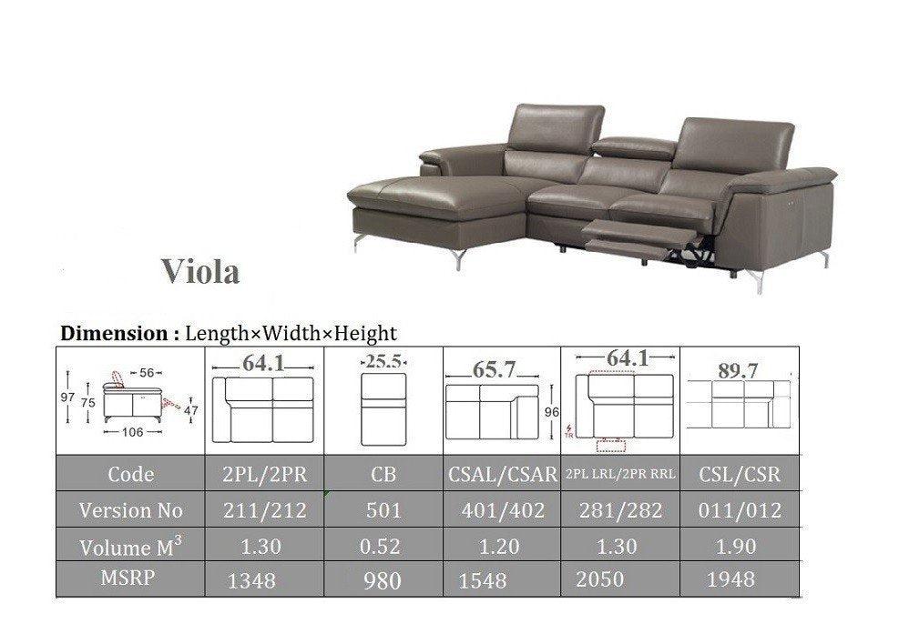 Viola Sectional Sofa-Sectional Sofas-Jennifer Furniture