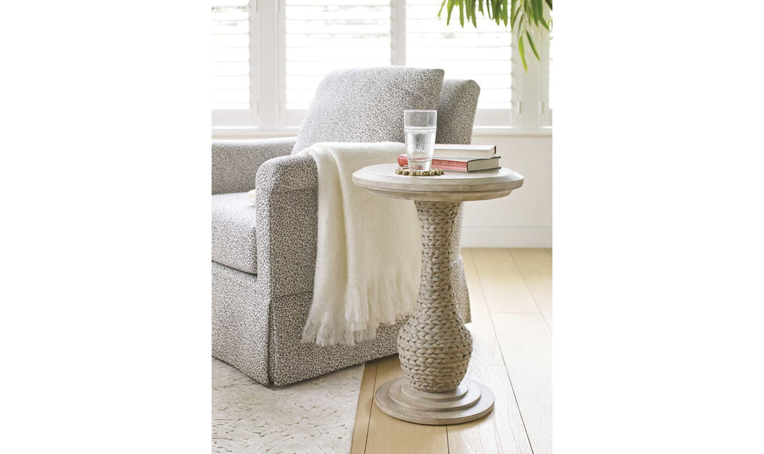 VISTA BISCAYNE ROUND END TABLE-End Tables-Jennifer Furniture