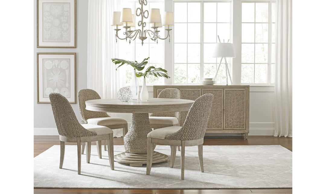 VISTA LARGO ROUND DINING TABLE COMPLETE-Dining Tables-Jennifer Furniture